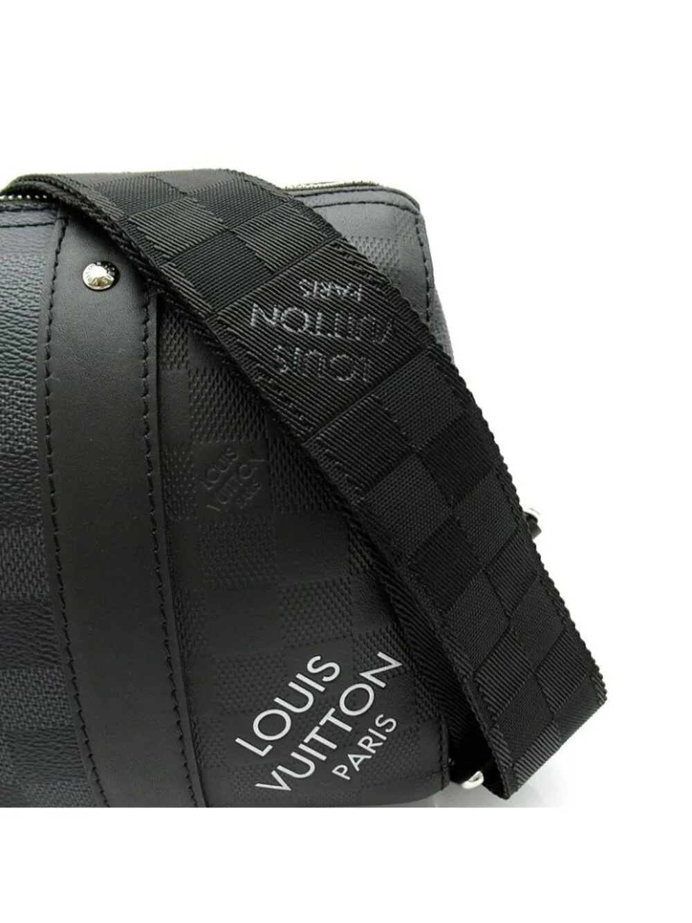 Louis Vuitton City Keepall Damier Infini Graphite Boston Bag Black